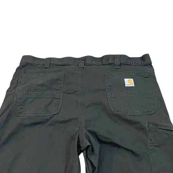 Carhartt Mens Relaxed Straight Rigby Dungaree Pants 40x30 Gravel Gray Workwear - Picture 5 of 10
